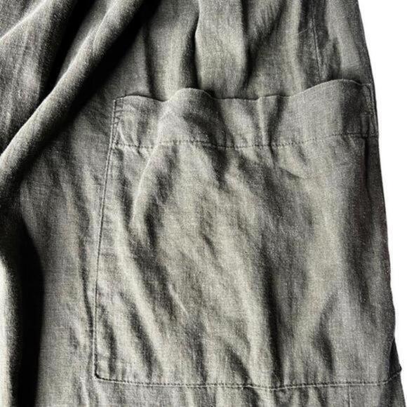 FREE PEOPLE Tie Shoulder Oversized Boho Dress Olive Tie Dye Size Small - Picture 6 of 9